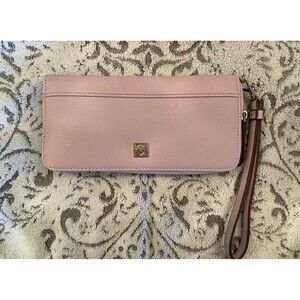 Anne Klein NWOT Lavender Pink Purple Wallet Clutch Wristlet 12 Credit Card Slots